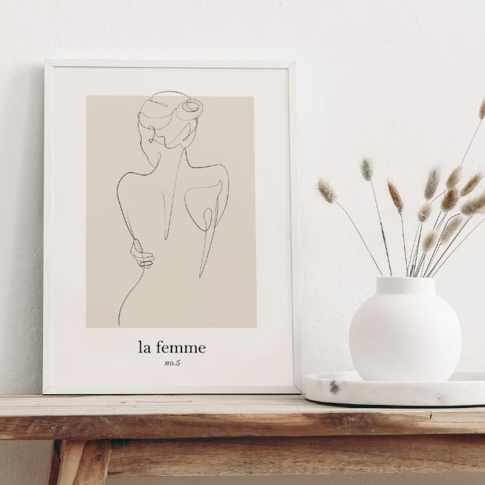 La femme Framed Modern Art